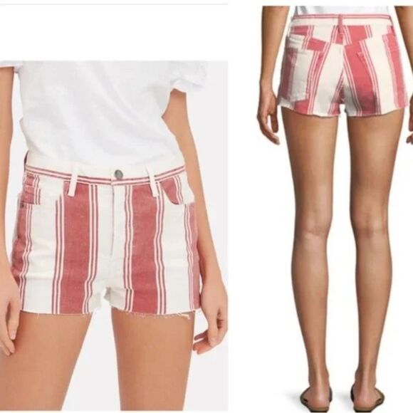 Frame Denim Le Cutoff in Fiery Stripe Size 28